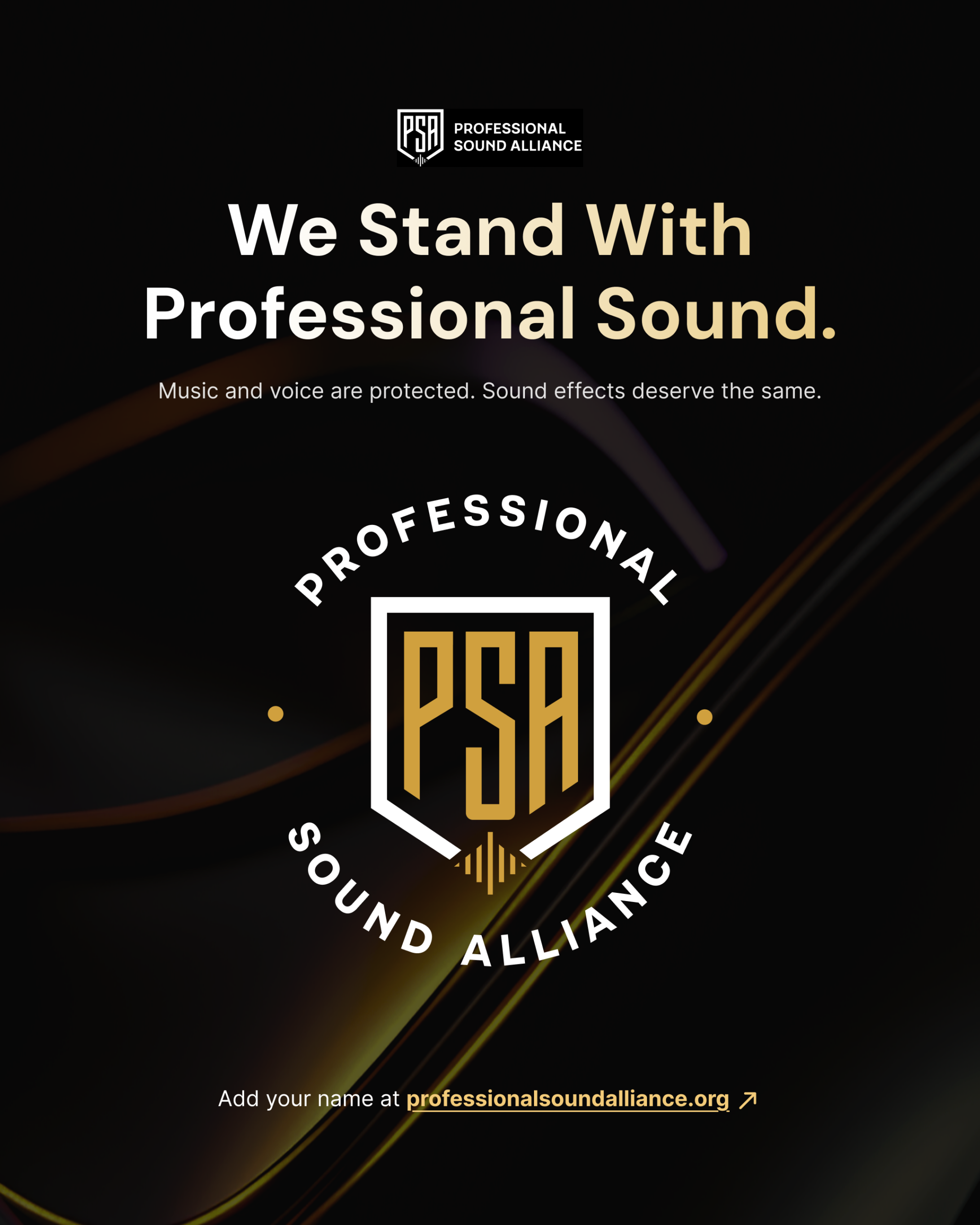 Professional Sound Alliance: we stand with professional sound
